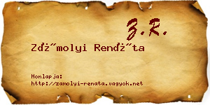 Zámolyi Renáta névjegykártya