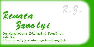 renata zamolyi business card